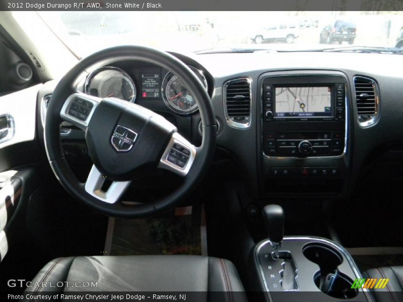 Stone White / Black 2012 Dodge Durango R/T AWD