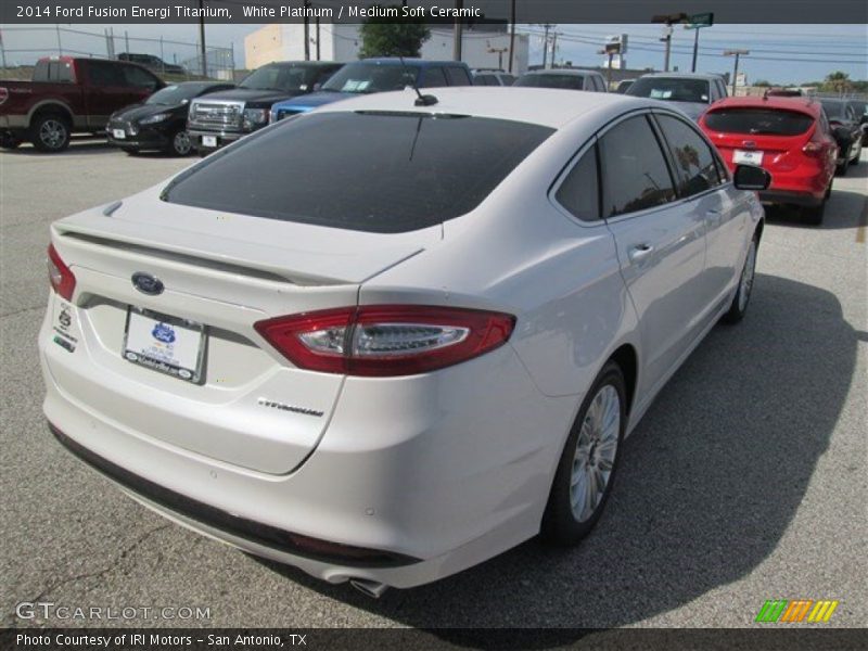 White Platinum / Medium Soft Ceramic 2014 Ford Fusion Energi Titanium