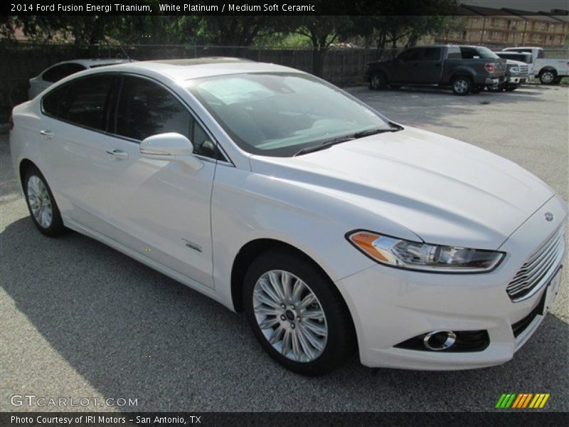 White Platinum / Medium Soft Ceramic 2014 Ford Fusion Energi Titanium