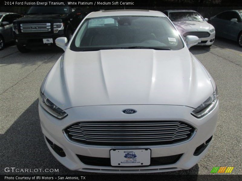 White Platinum / Medium Soft Ceramic 2014 Ford Fusion Energi Titanium