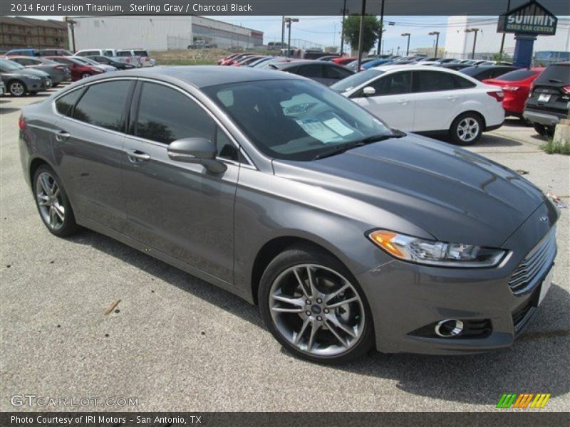 Sterling Gray / Charcoal Black 2014 Ford Fusion Titanium