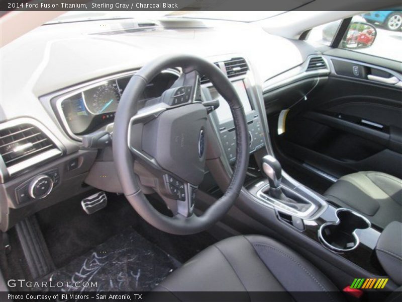 Sterling Gray / Charcoal Black 2014 Ford Fusion Titanium