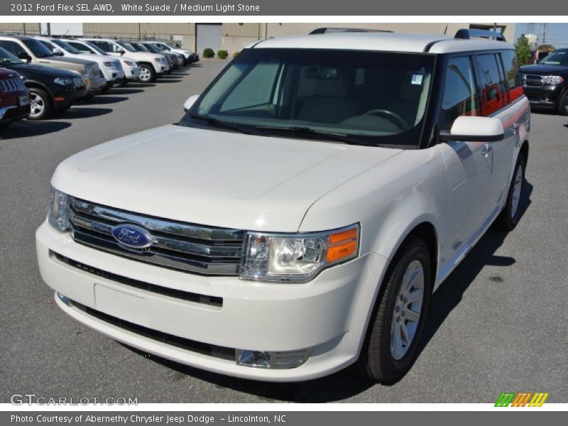 White Suede / Medium Light Stone 2012 Ford Flex SEL AWD