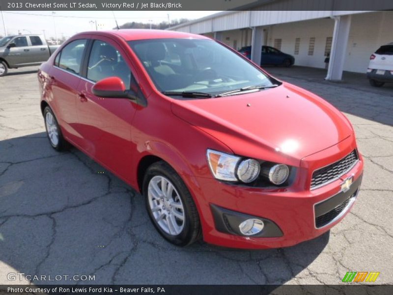 Victory Red / Jet Black/Brick 2013 Chevrolet Sonic LT Sedan