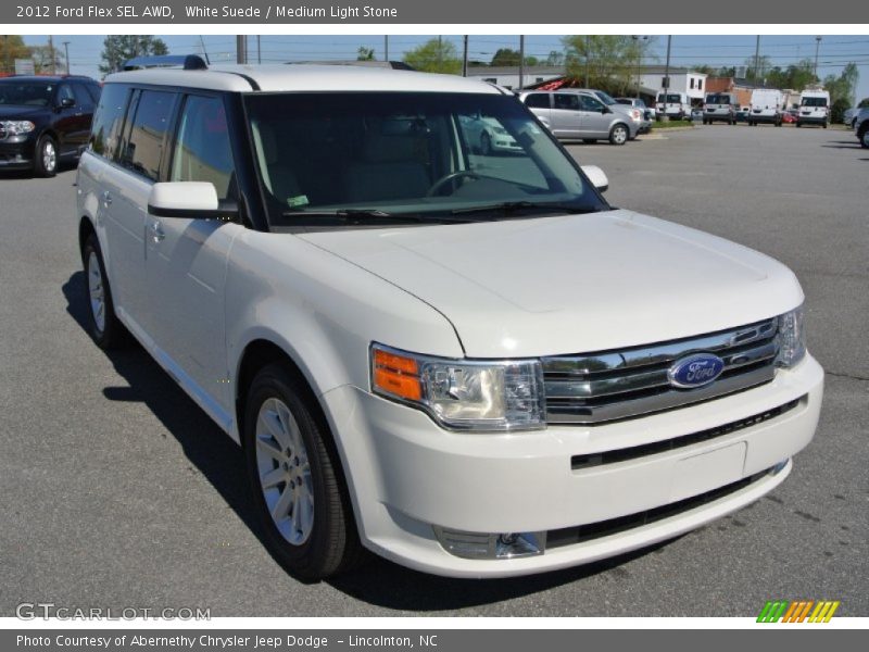 White Suede / Medium Light Stone 2012 Ford Flex SEL AWD