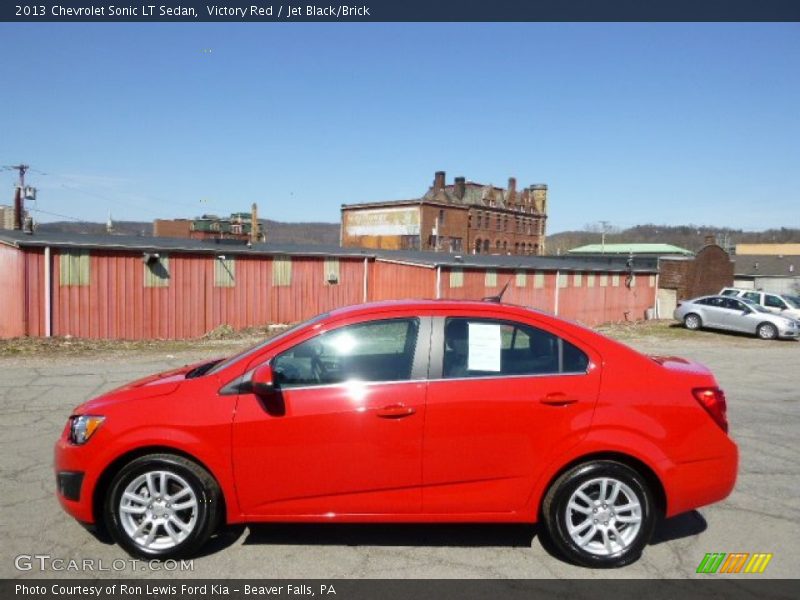 Victory Red / Jet Black/Brick 2013 Chevrolet Sonic LT Sedan