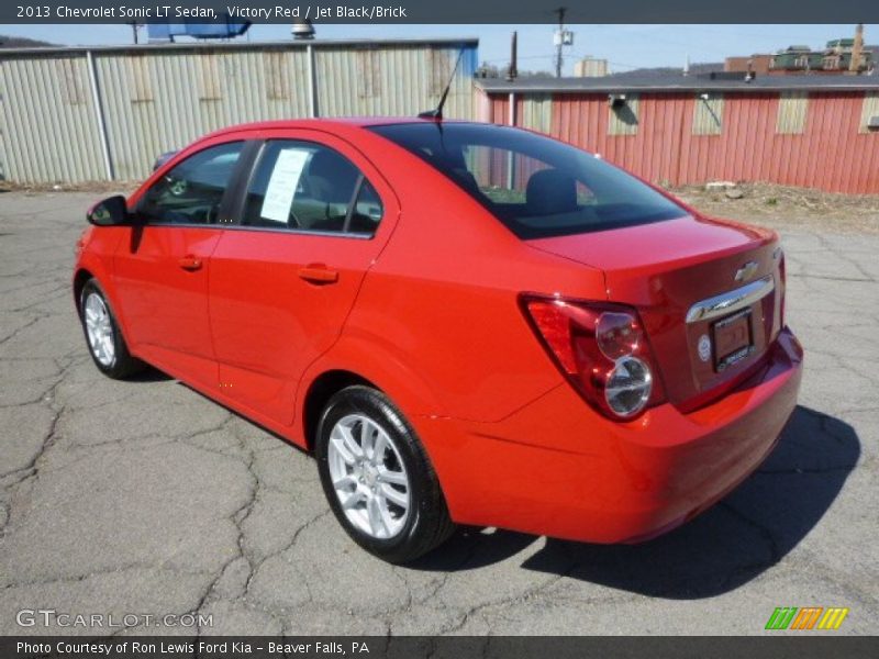 Victory Red / Jet Black/Brick 2013 Chevrolet Sonic LT Sedan