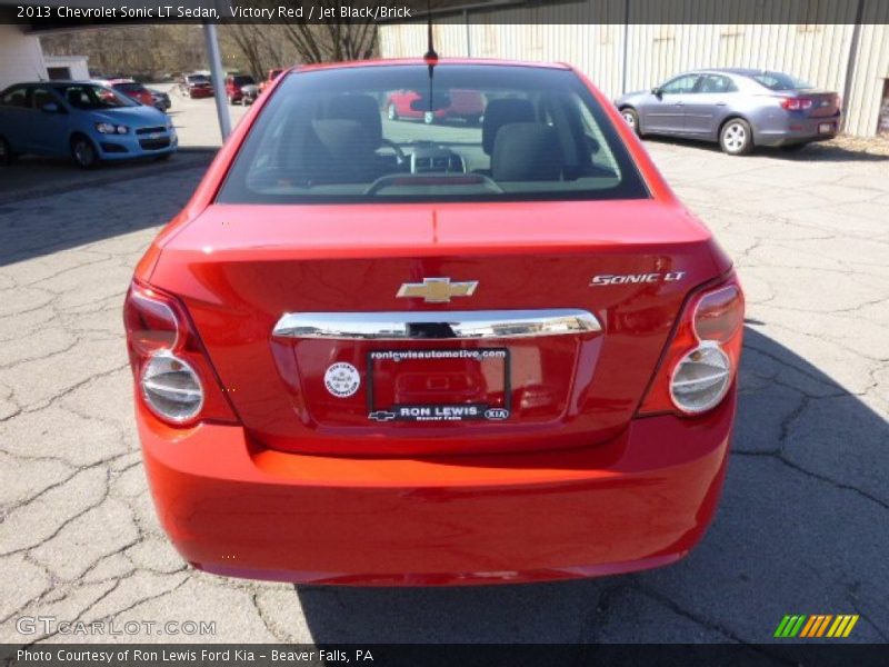 Victory Red / Jet Black/Brick 2013 Chevrolet Sonic LT Sedan