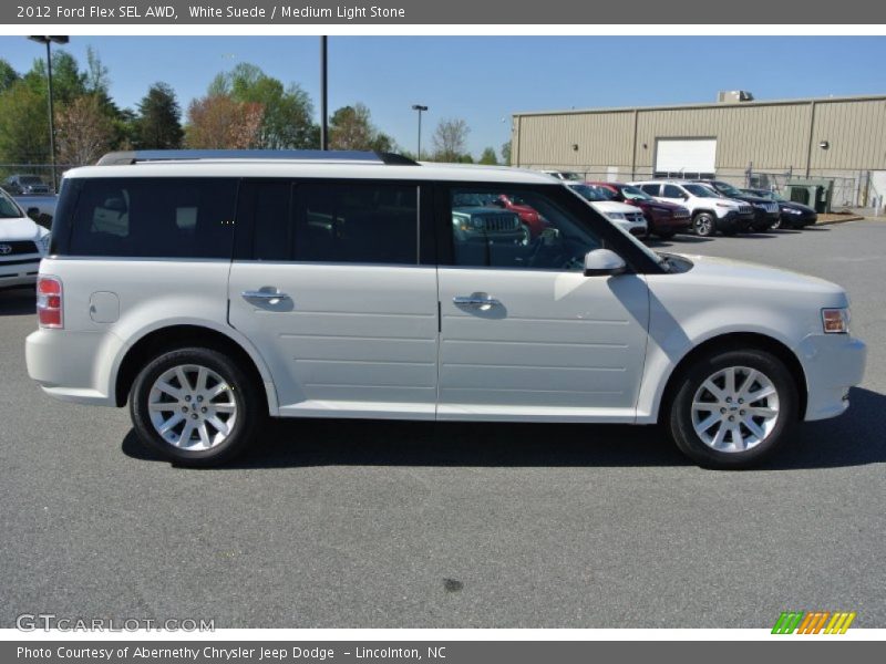 White Suede / Medium Light Stone 2012 Ford Flex SEL AWD