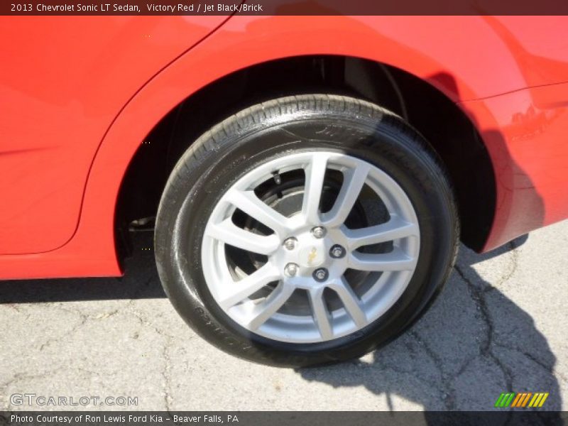 Victory Red / Jet Black/Brick 2013 Chevrolet Sonic LT Sedan