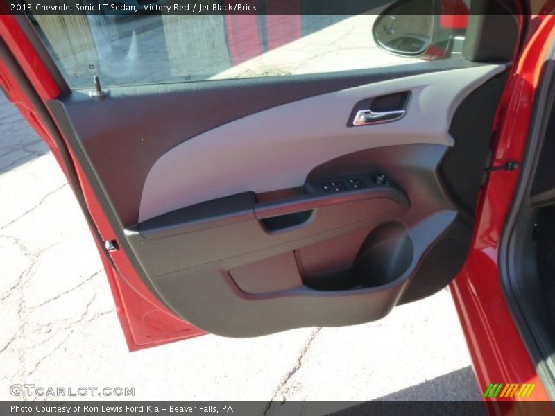 Victory Red / Jet Black/Brick 2013 Chevrolet Sonic LT Sedan