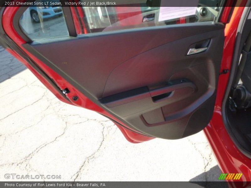 Victory Red / Jet Black/Brick 2013 Chevrolet Sonic LT Sedan