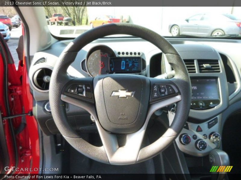 Victory Red / Jet Black/Brick 2013 Chevrolet Sonic LT Sedan