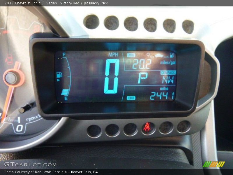 Victory Red / Jet Black/Brick 2013 Chevrolet Sonic LT Sedan