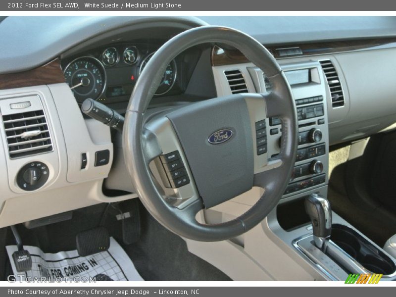 White Suede / Medium Light Stone 2012 Ford Flex SEL AWD