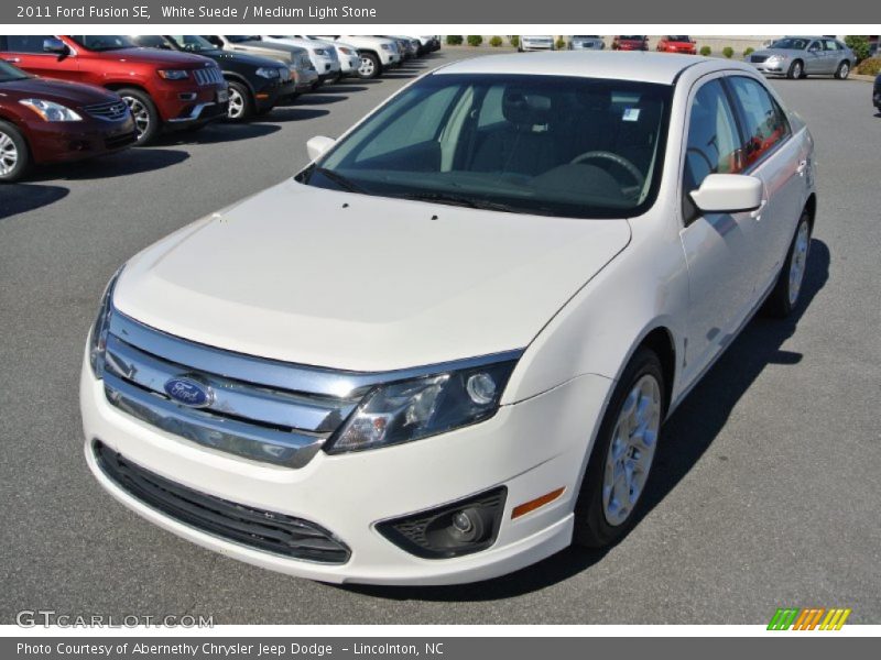 White Suede / Medium Light Stone 2011 Ford Fusion SE