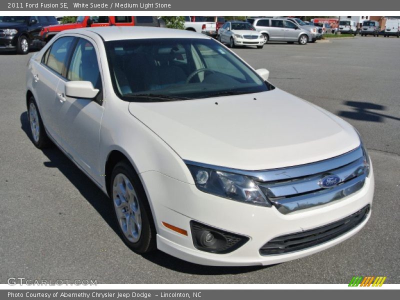 White Suede / Medium Light Stone 2011 Ford Fusion SE