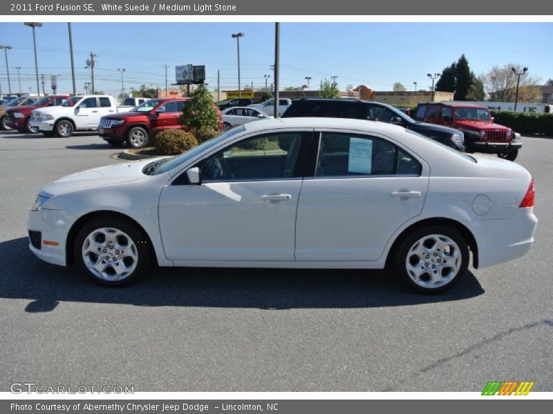 White Suede / Medium Light Stone 2011 Ford Fusion SE