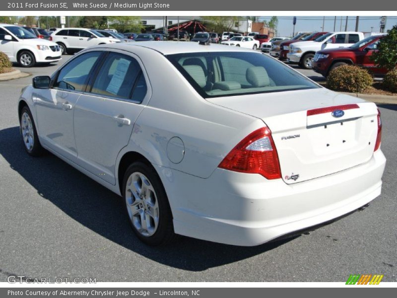 White Suede / Medium Light Stone 2011 Ford Fusion SE