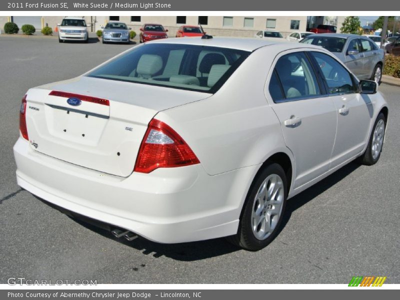 White Suede / Medium Light Stone 2011 Ford Fusion SE