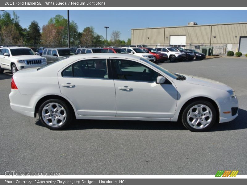 White Suede / Medium Light Stone 2011 Ford Fusion SE