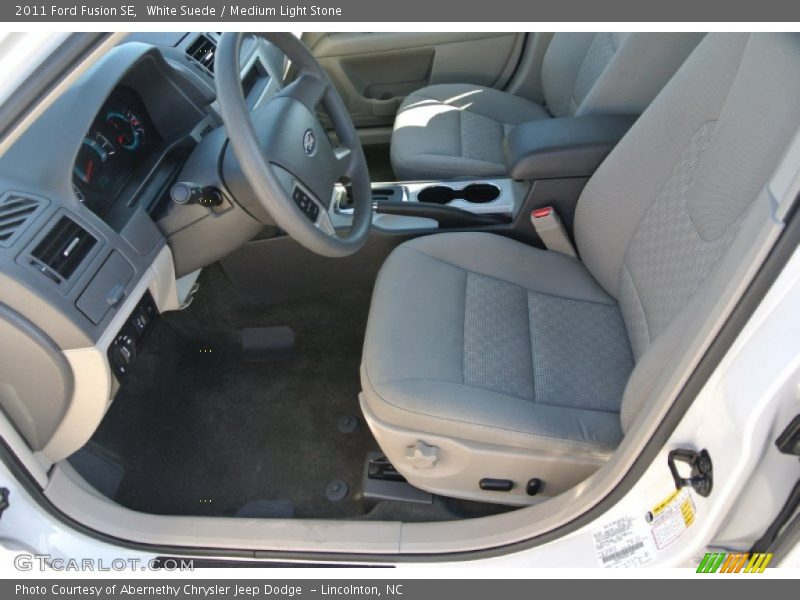 White Suede / Medium Light Stone 2011 Ford Fusion SE