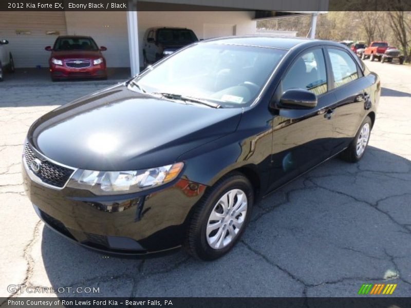 Ebony Black / Black 2012 Kia Forte EX