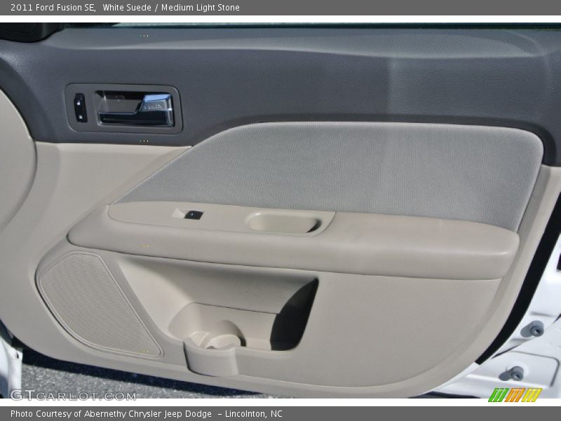 White Suede / Medium Light Stone 2011 Ford Fusion SE
