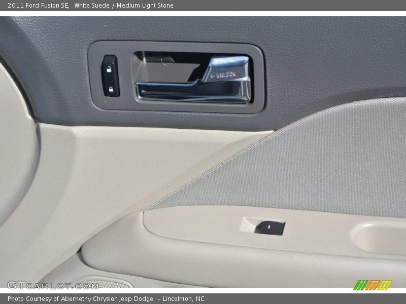 White Suede / Medium Light Stone 2011 Ford Fusion SE