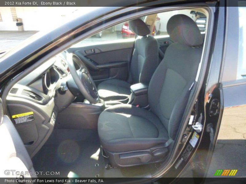 Ebony Black / Black 2012 Kia Forte EX