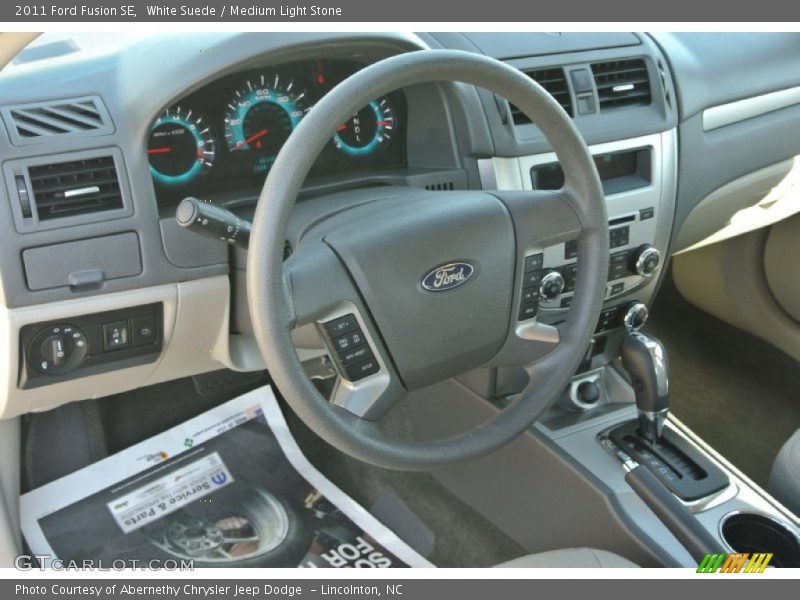 White Suede / Medium Light Stone 2011 Ford Fusion SE