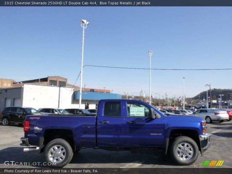 Blue Topaz Metallic / Jet Black 2015 Chevrolet Silverado 2500HD LT Double Cab 4x4