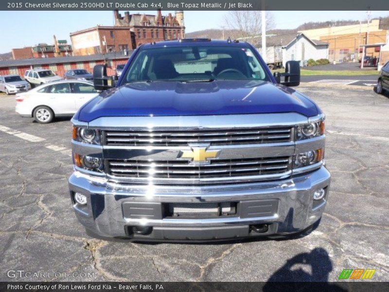 Blue Topaz Metallic / Jet Black 2015 Chevrolet Silverado 2500HD LT Double Cab 4x4