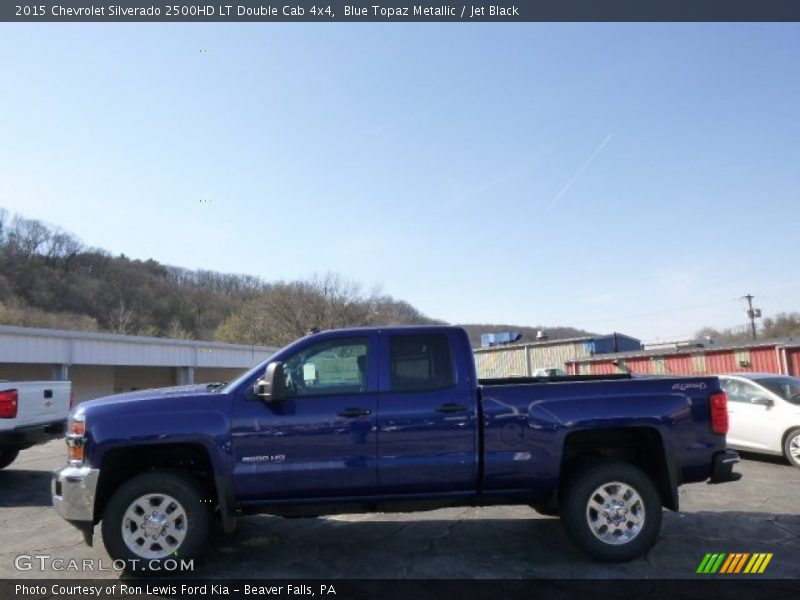 Blue Topaz Metallic / Jet Black 2015 Chevrolet Silverado 2500HD LT Double Cab 4x4
