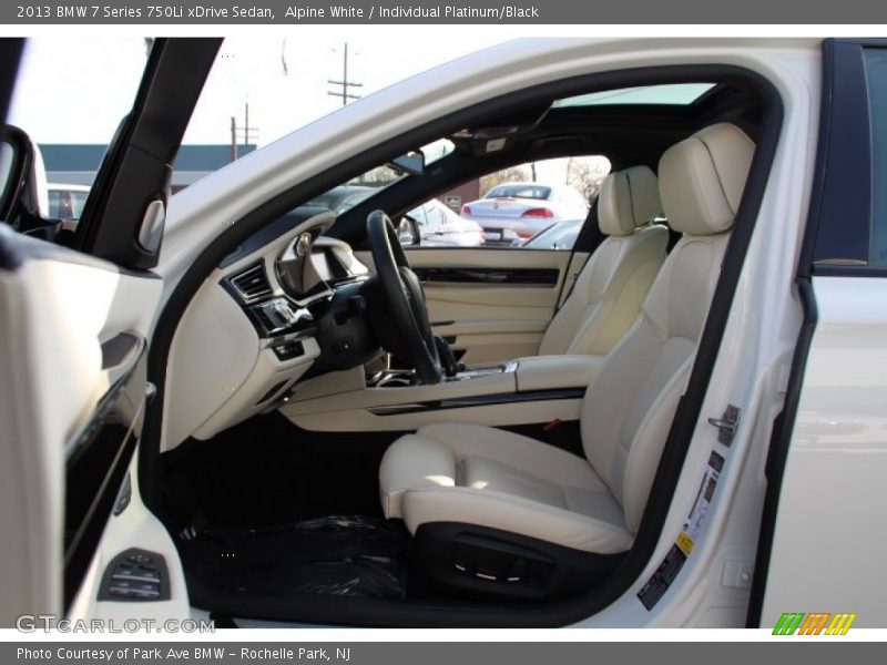 Front Seat of 2013 7 Series 750Li xDrive Sedan