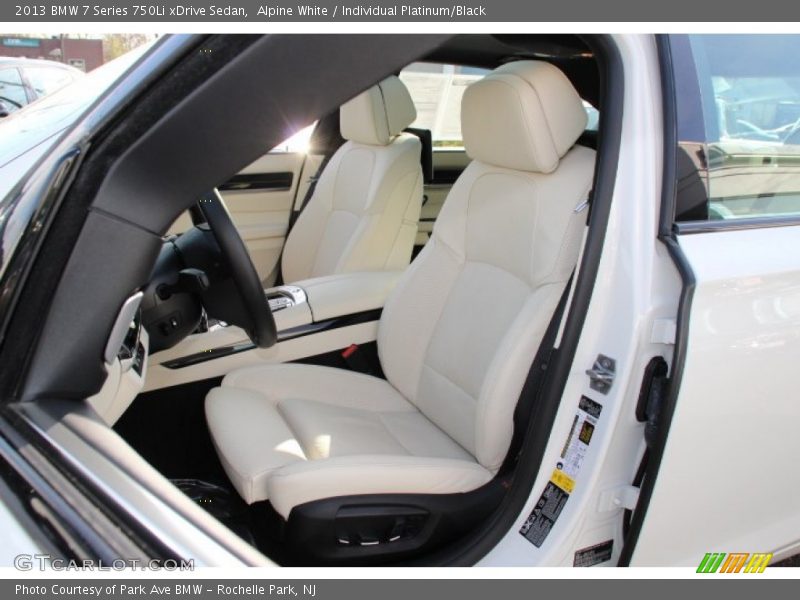 Front Seat of 2013 7 Series 750Li xDrive Sedan