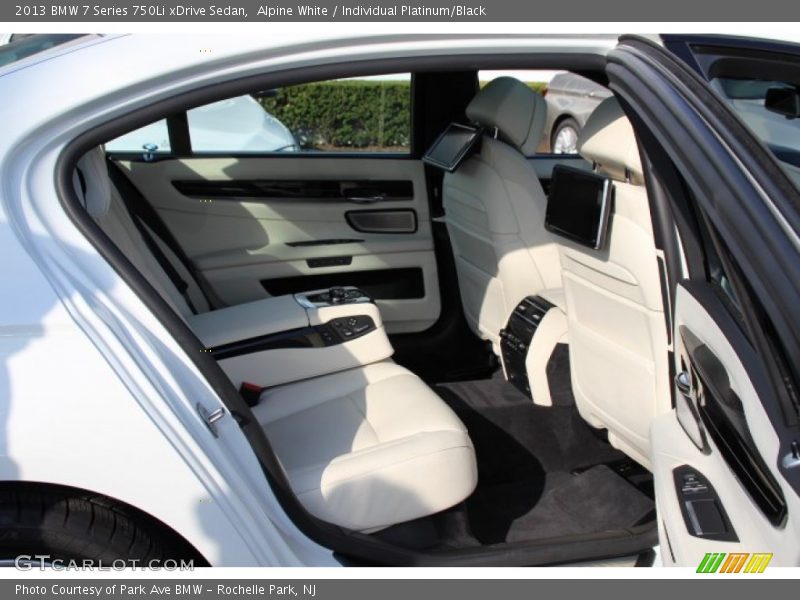 Alpine White / Individual Platinum/Black 2013 BMW 7 Series 750Li xDrive Sedan