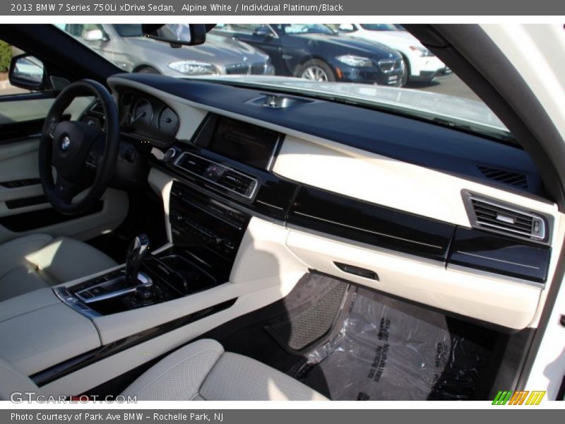 Alpine White / Individual Platinum/Black 2013 BMW 7 Series 750Li xDrive Sedan