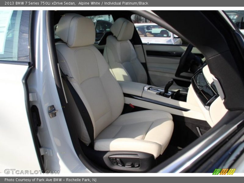 Alpine White / Individual Platinum/Black 2013 BMW 7 Series 750Li xDrive Sedan