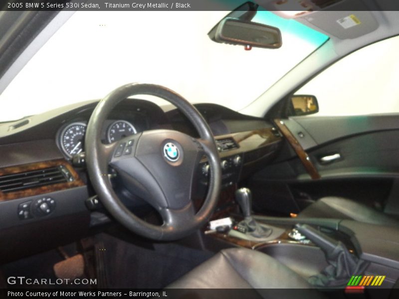 Titanium Grey Metallic / Black 2005 BMW 5 Series 530i Sedan
