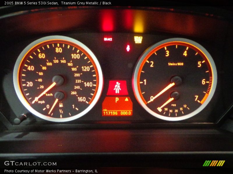 Titanium Grey Metallic / Black 2005 BMW 5 Series 530i Sedan