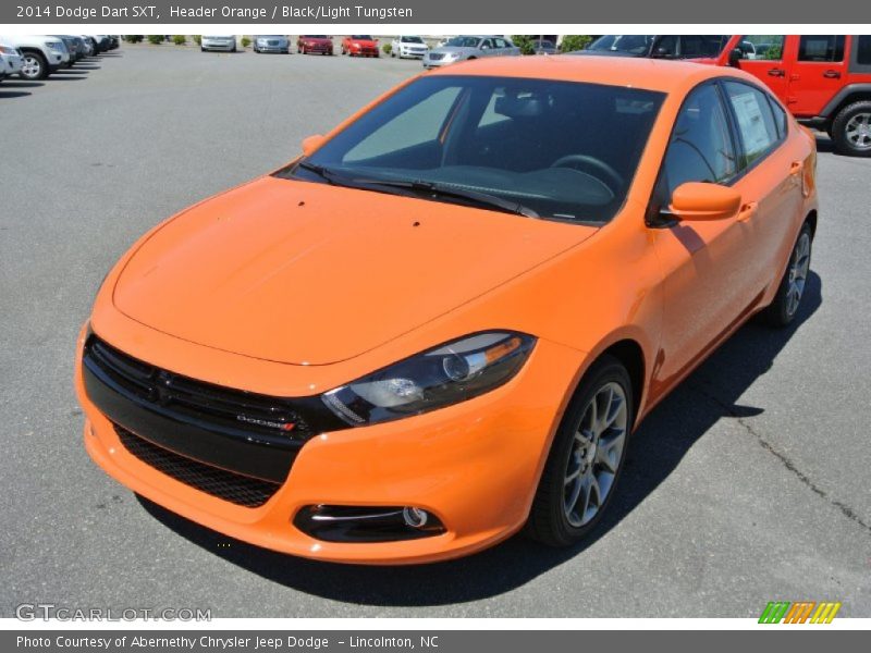 Header Orange / Black/Light Tungsten 2014 Dodge Dart SXT