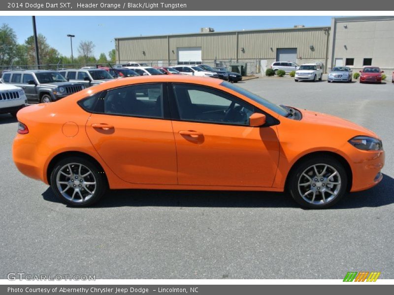 Header Orange / Black/Light Tungsten 2014 Dodge Dart SXT