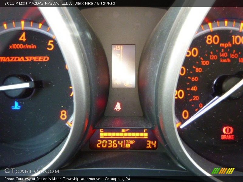Black Mica / Black/Red 2011 Mazda MAZDA3 MAZDASPEED3