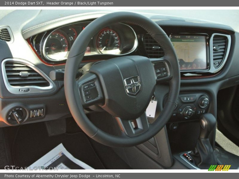 Header Orange / Black/Light Tungsten 2014 Dodge Dart SXT