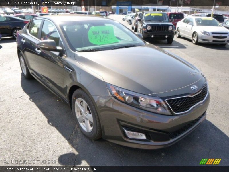 Metal Bronze / Beige 2014 Kia Optima LX
