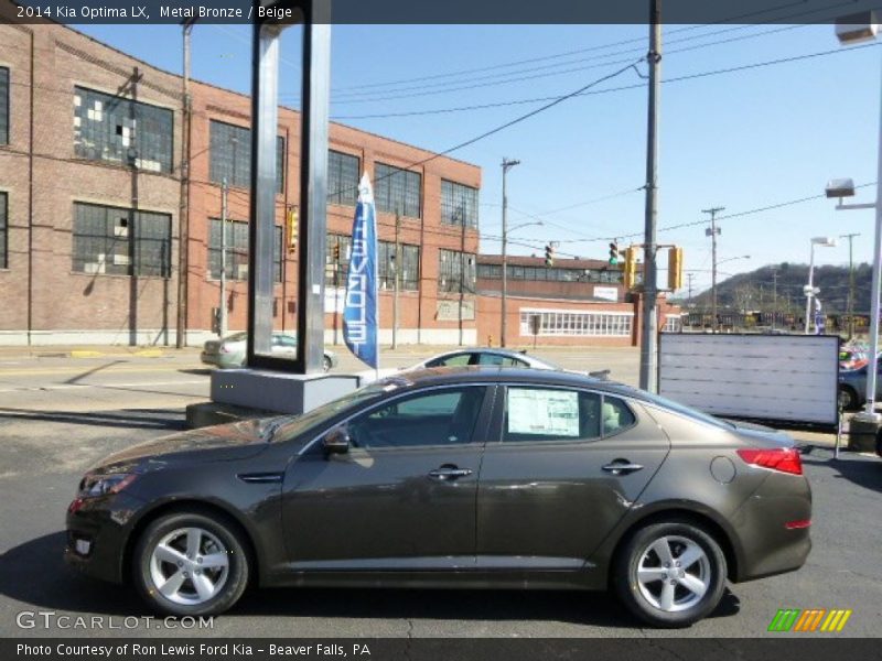 Metal Bronze / Beige 2014 Kia Optima LX