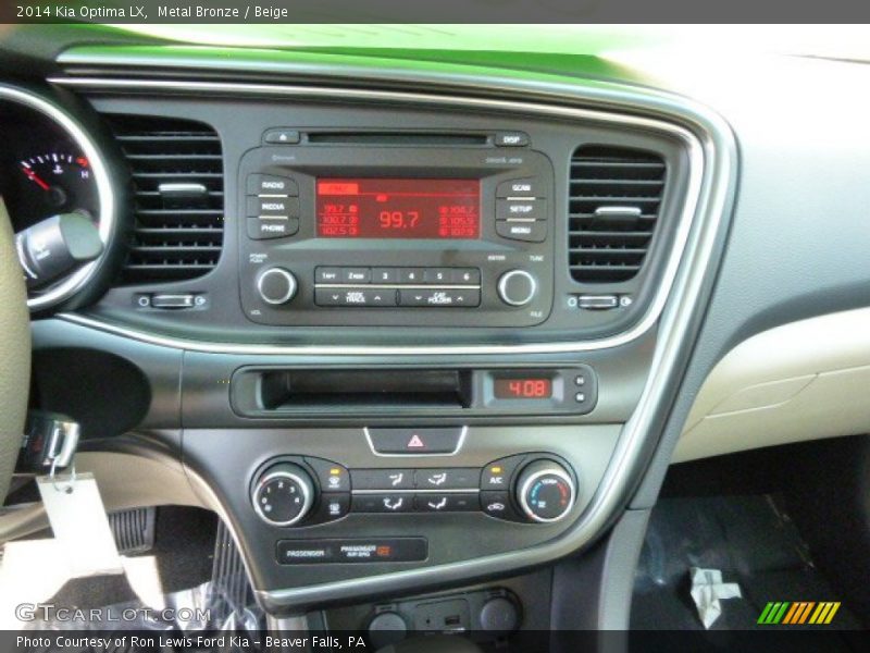 Metal Bronze / Beige 2014 Kia Optima LX
