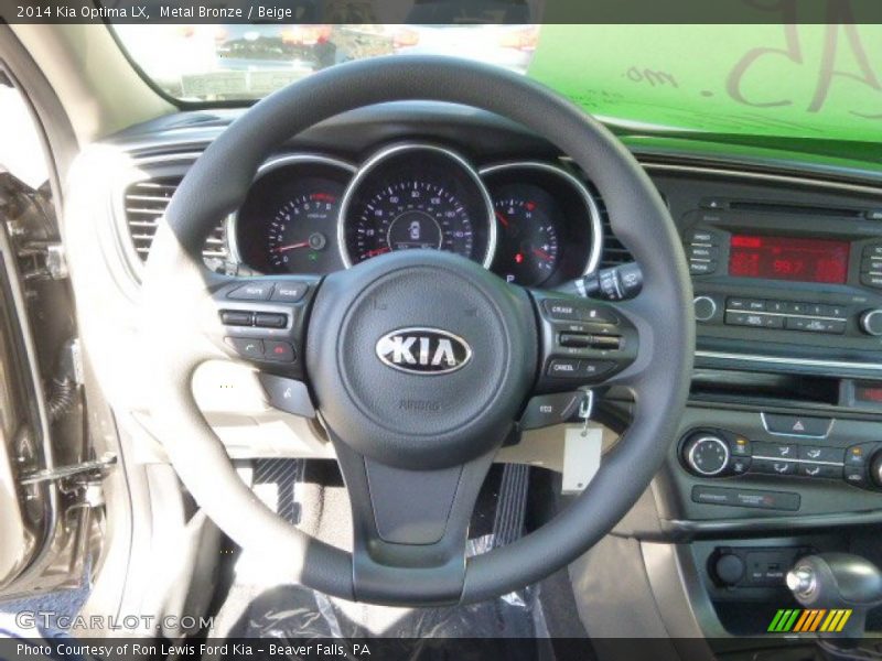 Metal Bronze / Beige 2014 Kia Optima LX