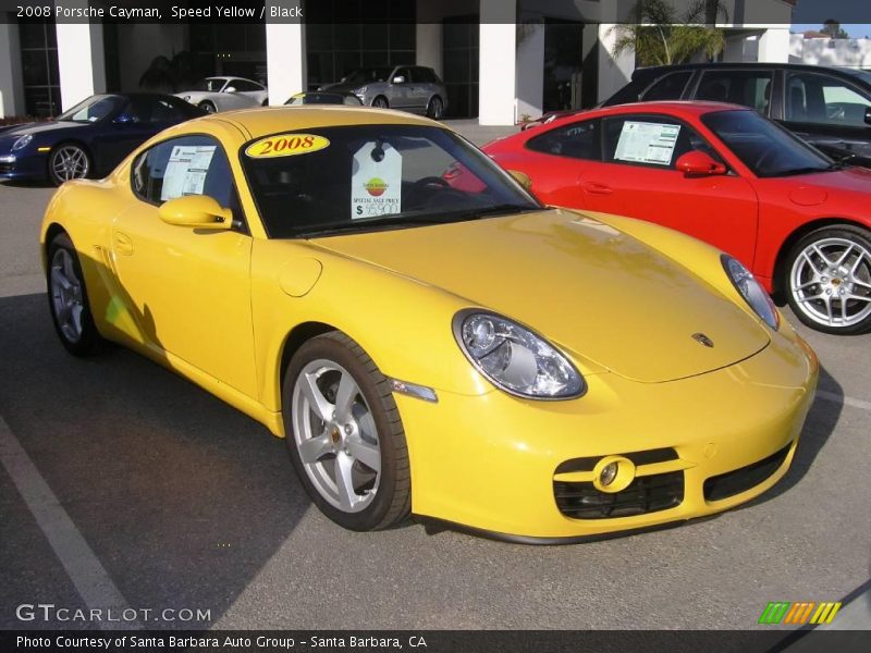 Speed Yellow / Black 2008 Porsche Cayman